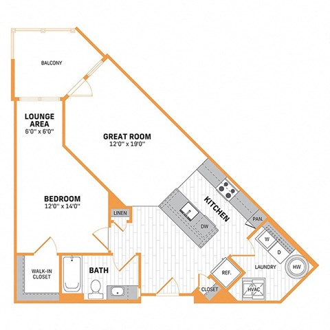 a floor plan of a two bedroom apartment